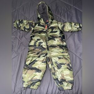 Camouflage Hooded Snowsuit